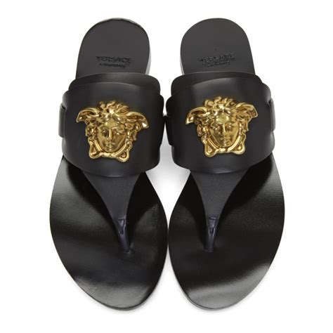 versace palazzo thong sandals|Versace slip on sandals women's.